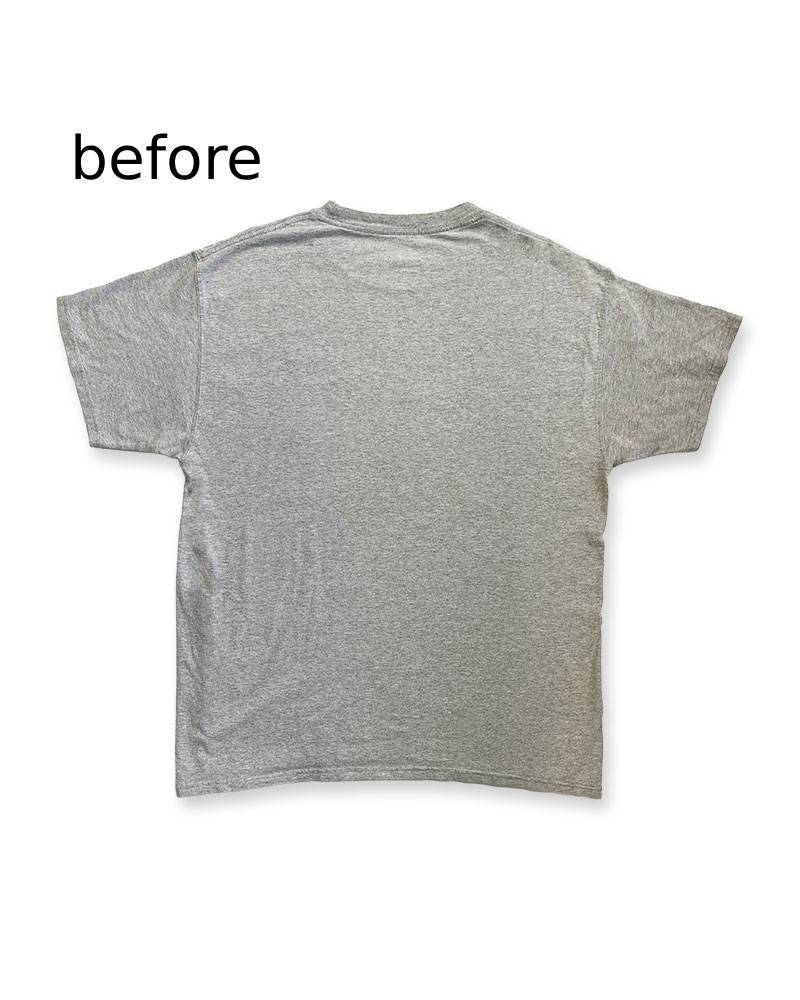 C_ST.GALLEN?SWITZERLAND?-バックプリント-レーヨンフロックTシャツ-ネイビー 【サイズXL相当】