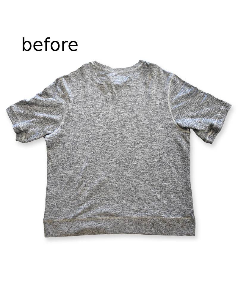 〇_St.GALLEN?SWITZERLAND? レーヨンフロックTシャツ-ネイビー染め 【サイズL相当】