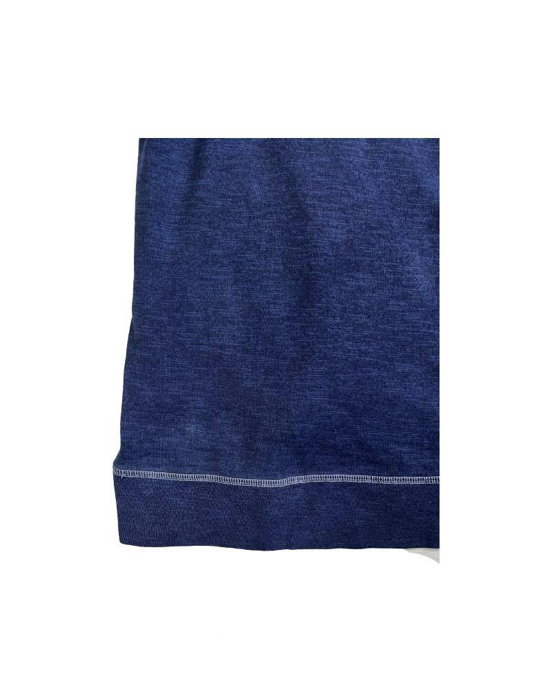 〇_St.GALLEN?SWITZERLAND?　レーヨンフロックTシャツ-ネイビー染め　【サイズL相当】