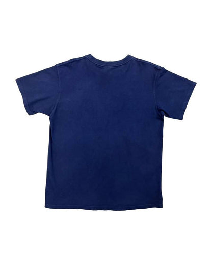 C_EUROPE?-1930s?-College　レーヨンフロックTシャツ-ネイビー染め　【サイズL相当】