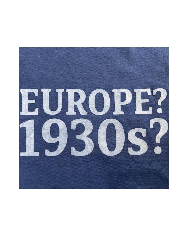 LG_EUROPE?-1930s?-College　レーヨンフロックTシャツ-ネイビー染め　【サイズM相当】