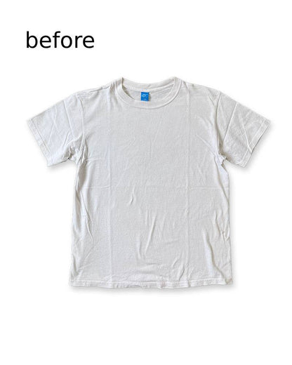 C_EUROPE?-1930s?-College　レーヨンフロックTシャツ-ネイビー染め　【サイズL相当】