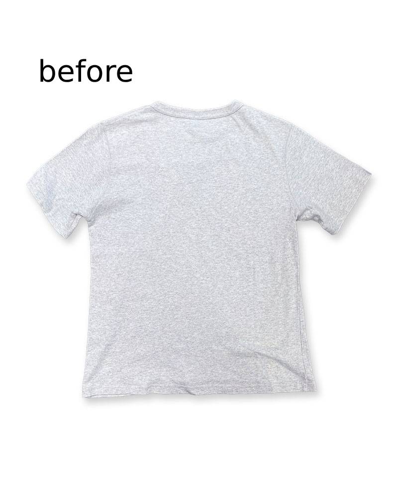 S_St.GALLEN? SWITZERLAND? -左胸レーヨンフロック-半袖Tシャツ-ネイビー染め　【サイズL相当】