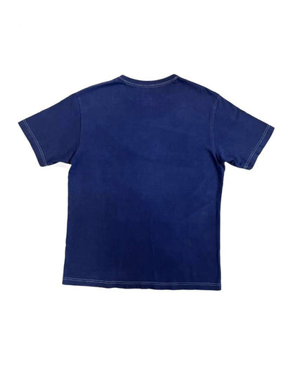 C_EUROPE?-1930s?-College　レーヨンフロックTシャツ-ネイビー染め　【サイズL相当】
