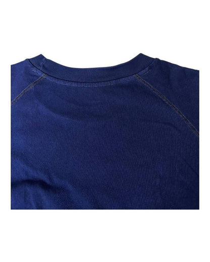 S_EUROPE?-1930s?-College-右　レーヨンフロックTシャツ-ネイビー染め　【サイズXL相当】