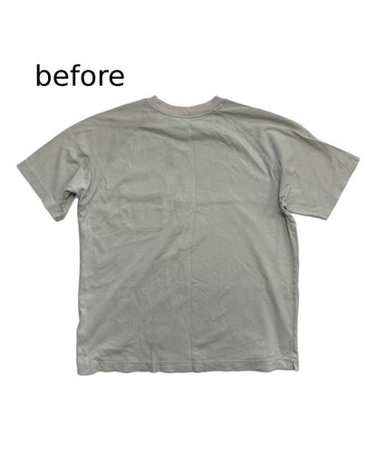 S_EUROPE?-1930s?-College-右　レーヨンフロックTシャツ-ネイビー染め　【サイズXL相当】