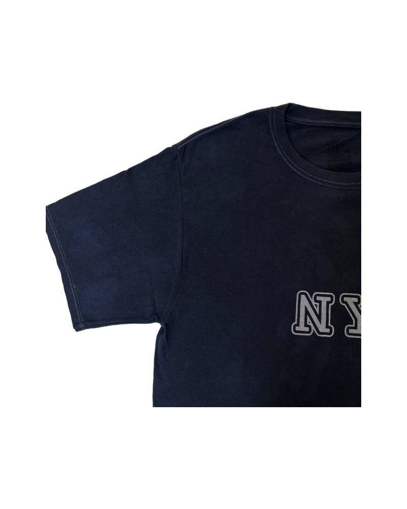 レターシリーズ「NY」　レーヨンフロックTシャツ-ネイビー染め　【サイズL相当】
