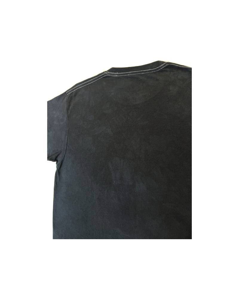 レターシリーズ「NY」　レーヨンフロックTシャツ-ネイビー染め　【サイズL相当】