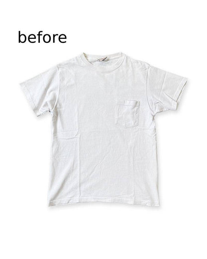 C_EUROPE?-1930s?-College-バックプリント-　レーヨンフロック半袖Tシャツ-ネイビー染め　【サイズM相当】
