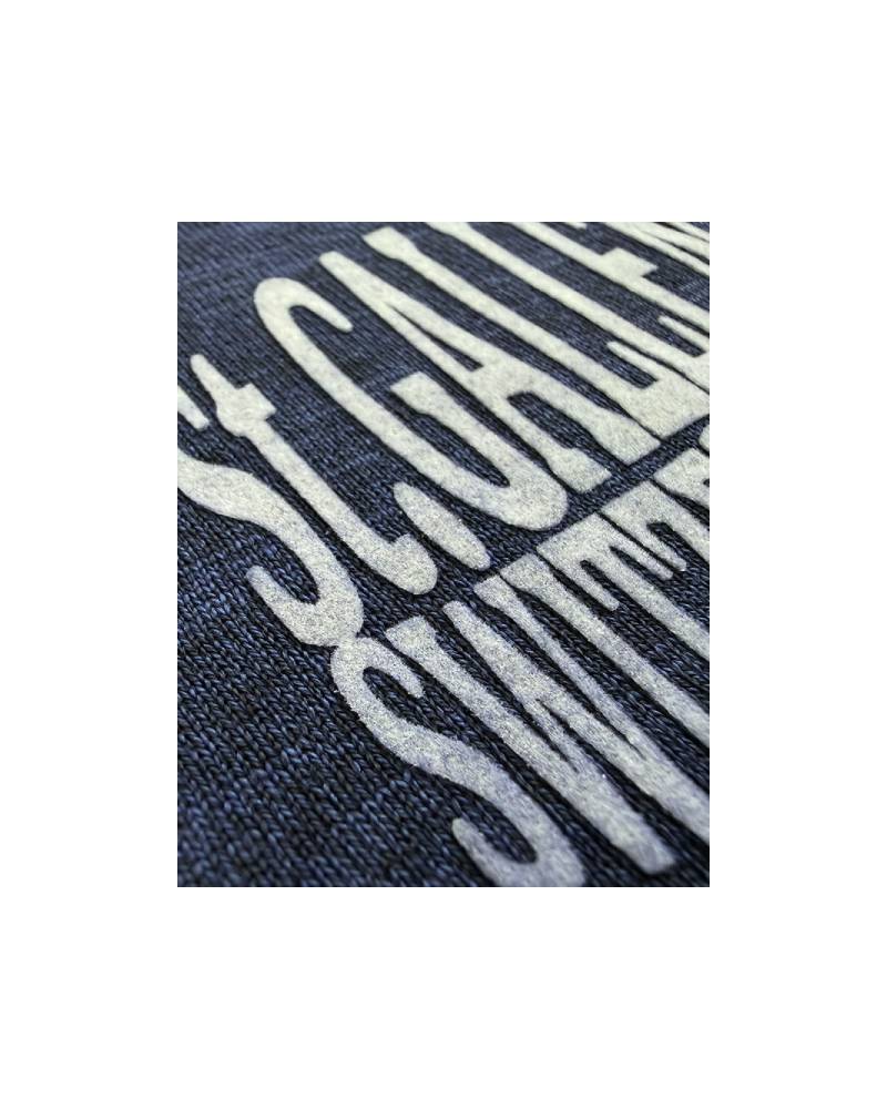 〇_St.GALLEN?SWITZERLAND?　レーヨンフロックTシャツ-ネイビー染め　【サイズL相当】