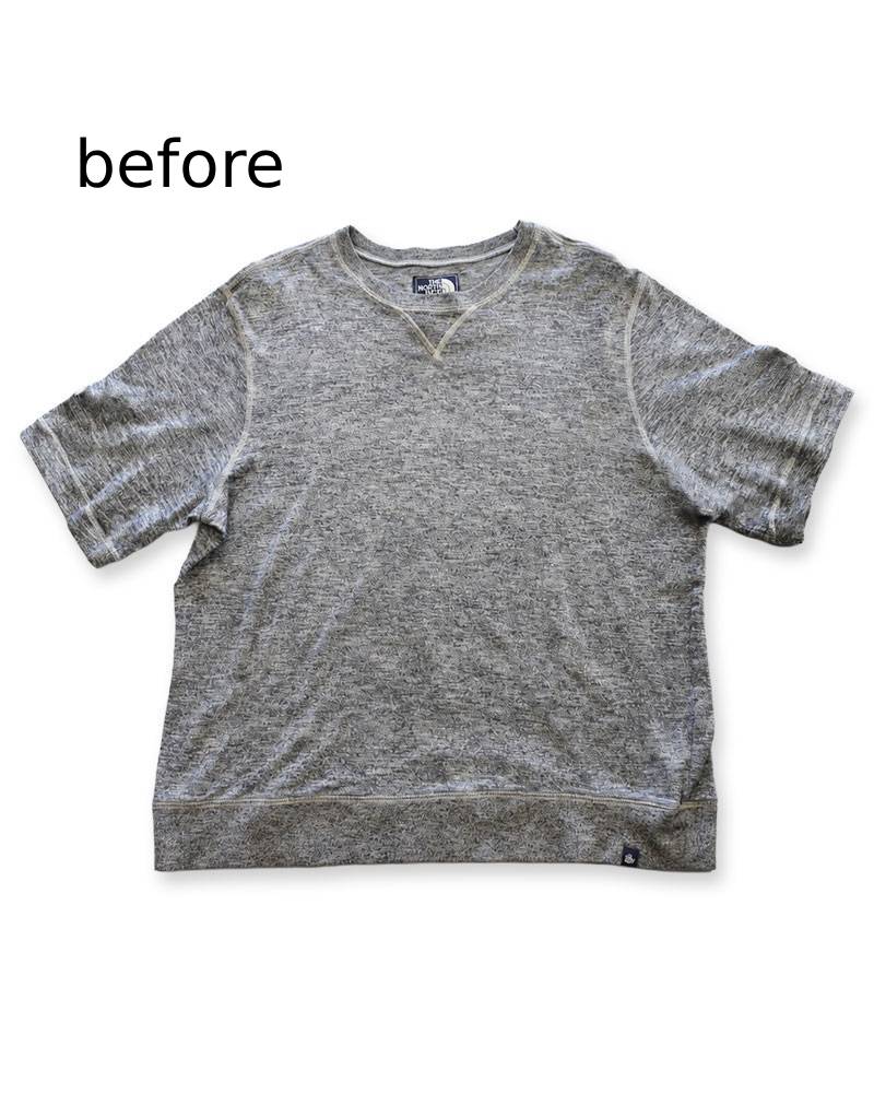 〇_St.GALLEN?SWITZERLAND?　レーヨンフロックTシャツ-ネイビー染め　【サイズL相当】