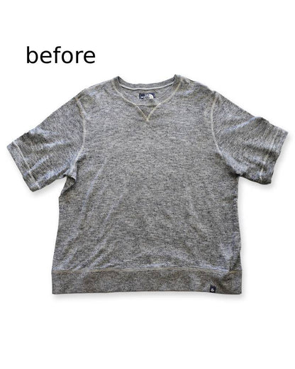 〇_St.GALLEN?SWITZERLAND?　レーヨンフロックTシャツ-ネイビー染め　【サイズL相当】